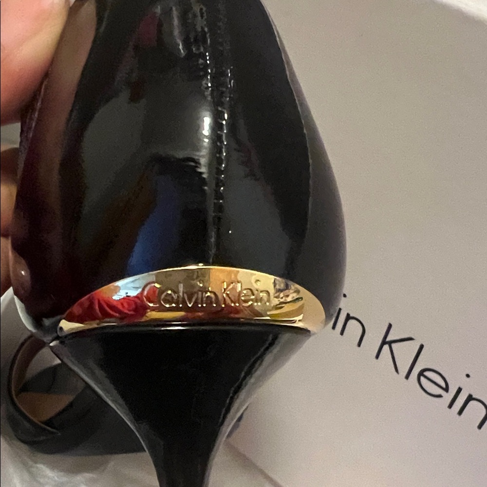 Calvin Klein Laine Patent Black Heels